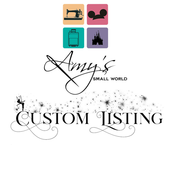 Custom Listing for Alicia - Large Boxy Bag - Minnie Name