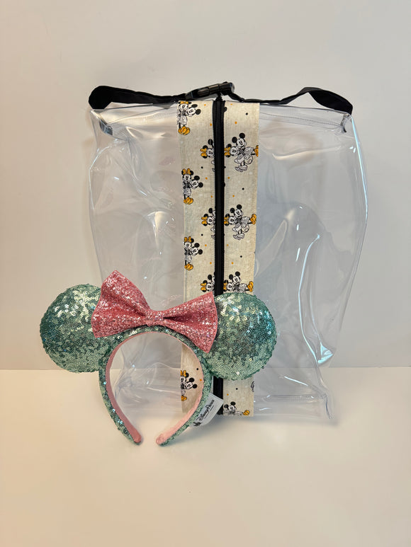 Large Hanging Boxy Bag - Back to Back Mickey and Minnie