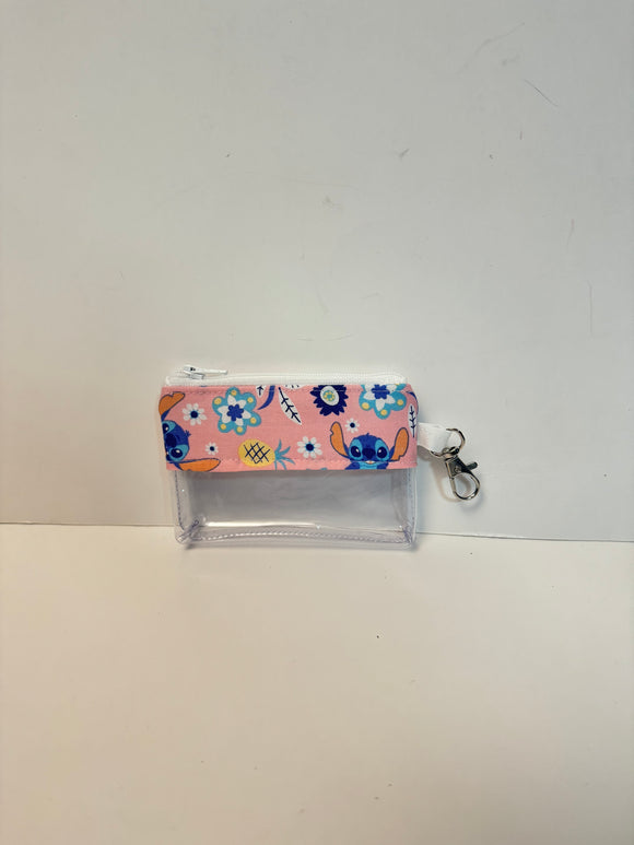 Coin Bag - Pink Stitch