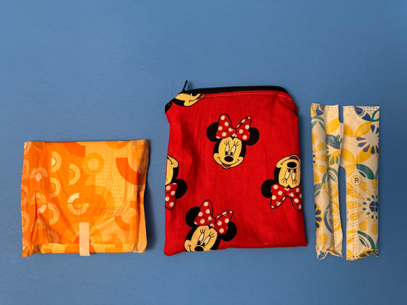 Privacy Pouch - Red Minnie Faces