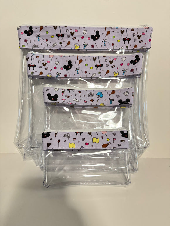 Travel Bag Set - Purple Parks Icons