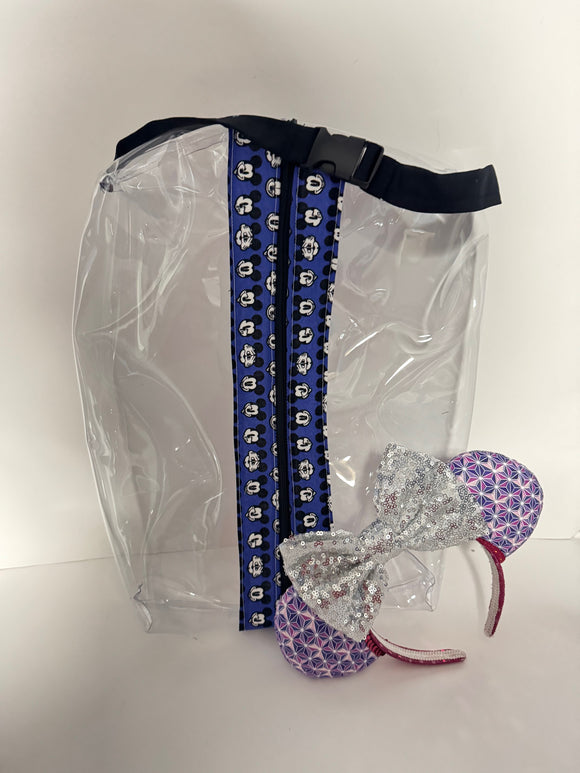 Large Hanging Boxy Bag - Blue Mickey