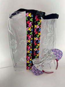 Large Hanging Boxy Bag - Tiny Black Mickey Balloons