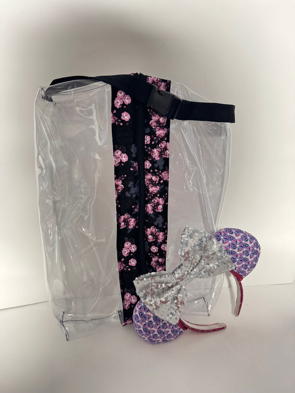 Large Hanging Boxy Bag - Floral Hidden Mickey