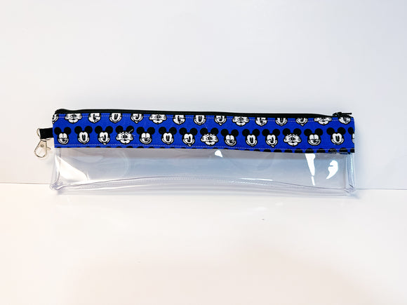 Reusable Straw Bag - Blue Mickey Faces