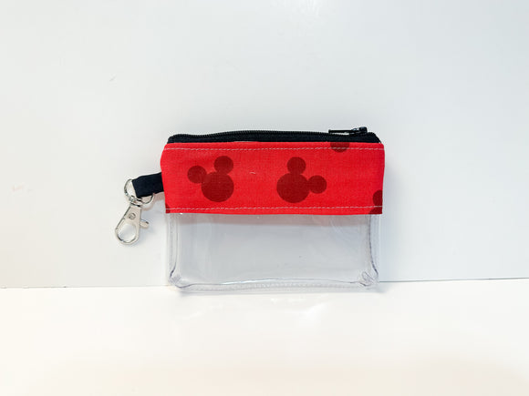 Coin Bag - Red Mickey Silhouettes