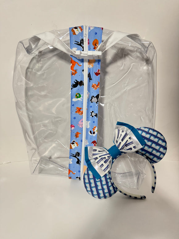 X-Large HANGING Boxy Bag - Blue Disney Cats