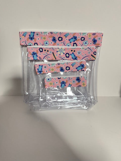 Travel Bag Set - Pink Stitch