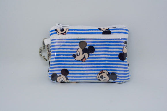 Keychain ID Wallet - Blue Mickey Stripes
