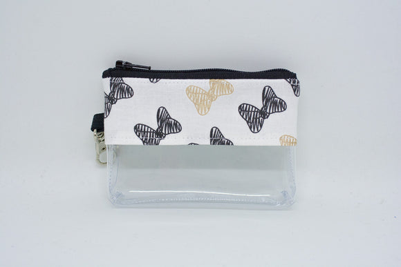 Coin Bag - Black and Gold Bows