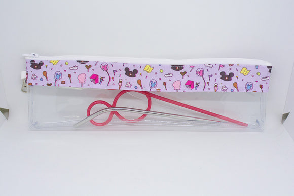 Reusable Straw Bag - Purple Park Icons