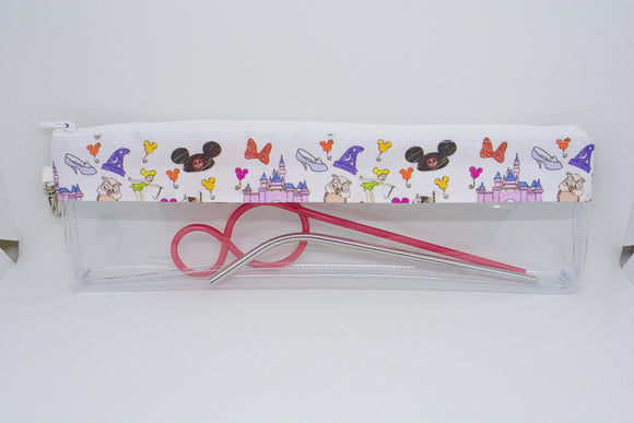 Reusable Straw Bag - Disney Doodles