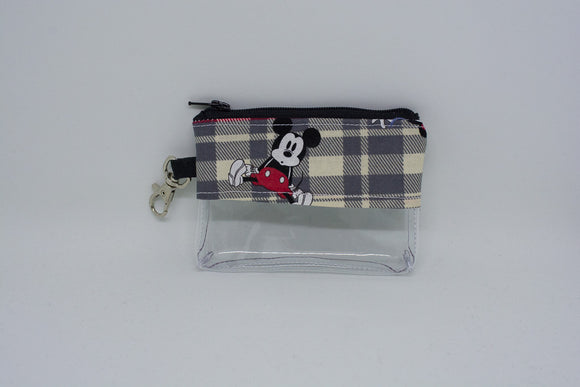 Coin Bag - Plaid Mickey