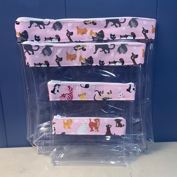 Travel Bag Set - Pink Disney Cats